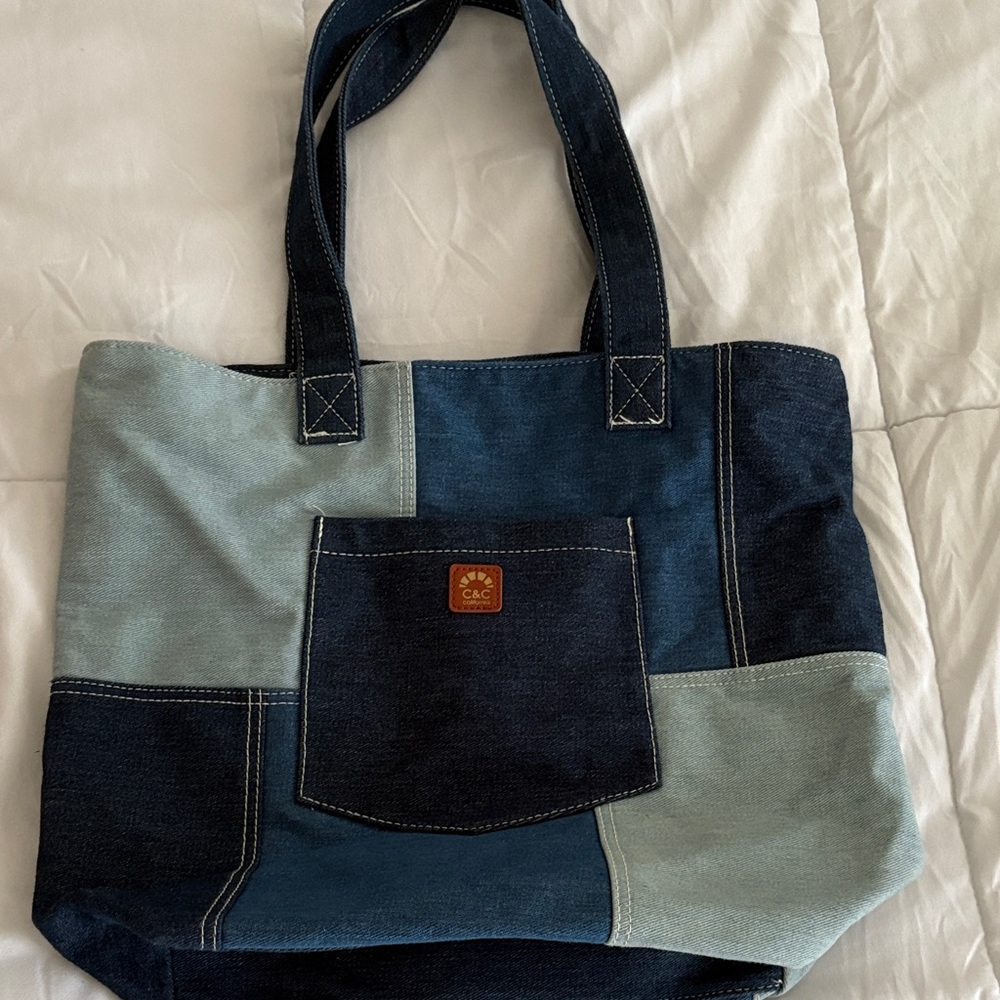 Patchwork Denim Tote Bag